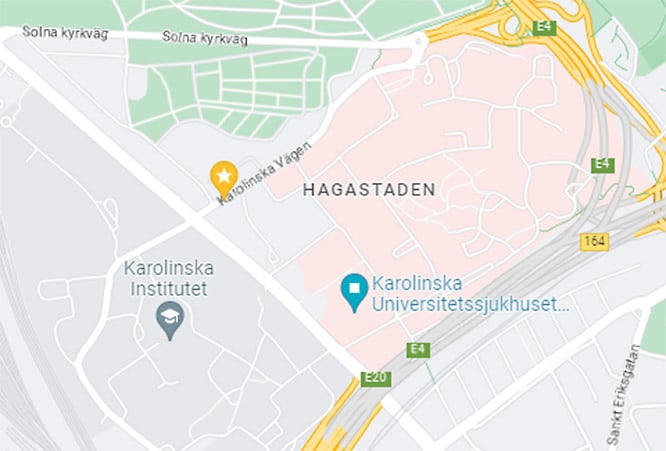 Översiktskarta Karolinska Solna