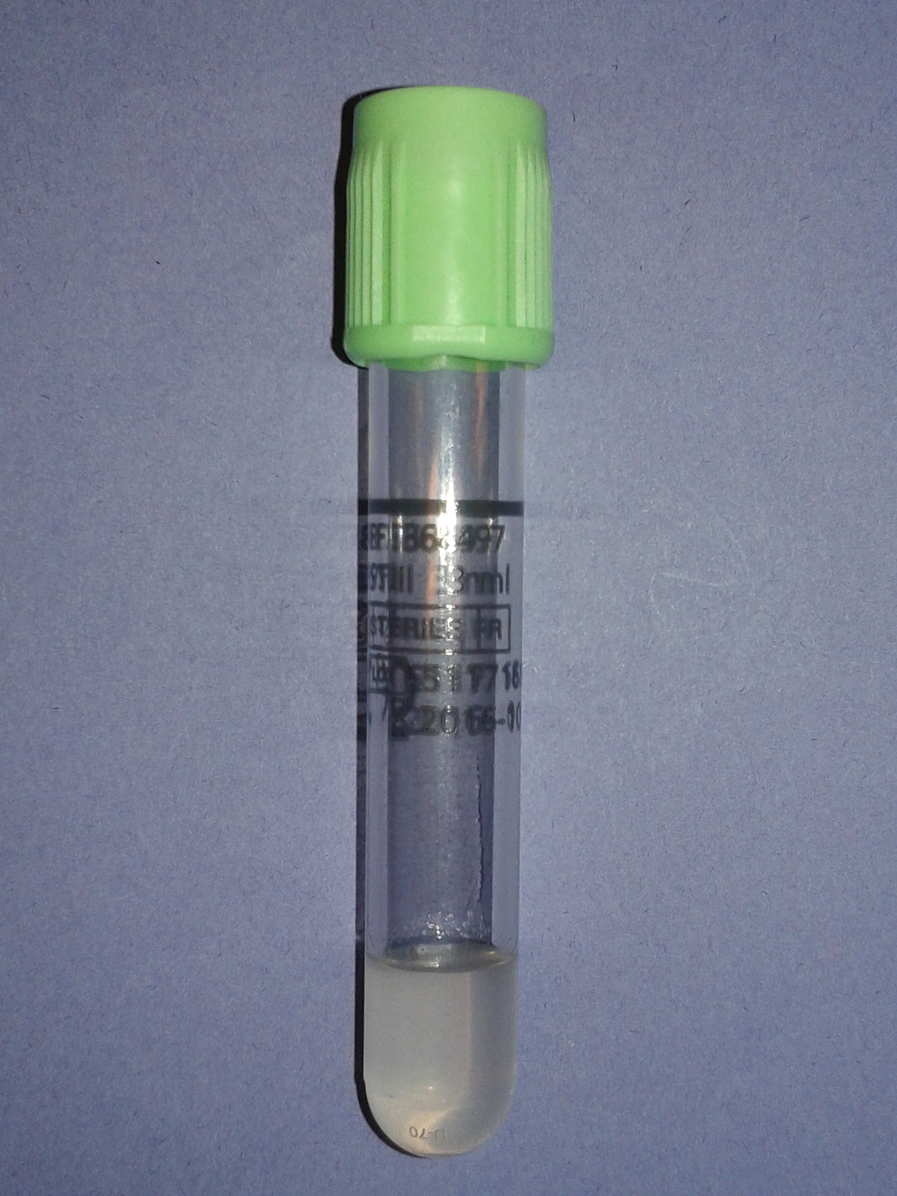 Li-heparin med gel, ljusgrön propp 5/3 mL
