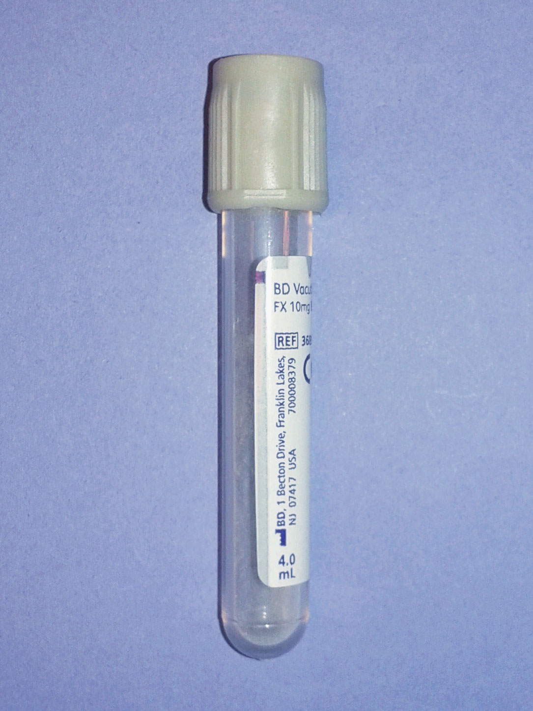 Na-fluorid/K-oxalat-rör, grå propp 5/4 mL